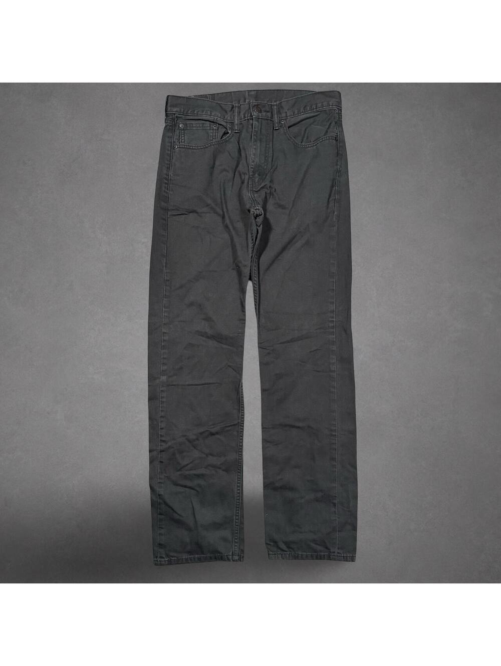 Levi’s 505 Black Straight Leg Jeans W32 L34 Faded Denim